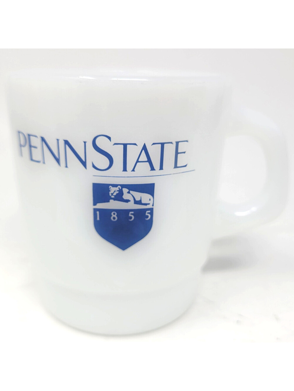 Penn State College of Medicine Hershey Medical Center Milk Glass Mug Vintage